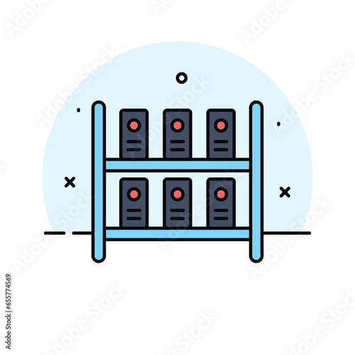 Get this amazing cryptocurrency mining vector design, customizable icon