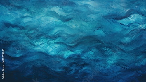 Swirling patterns of teal and aqua, resembling the interplay of ocean waves at twilight. 