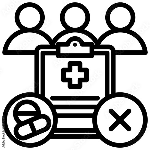 Study Termination Outline Icon