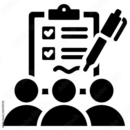 Consent Form Glyph Icon