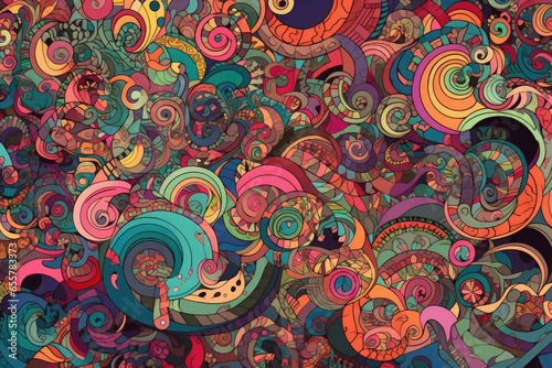 Colorful asymmetrical pattern wallpaper background illustration