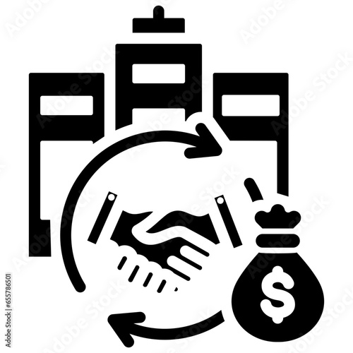 Joint Ventures Glyph Icon