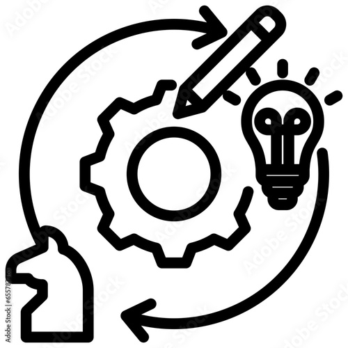 Design Strategy Outline Icon