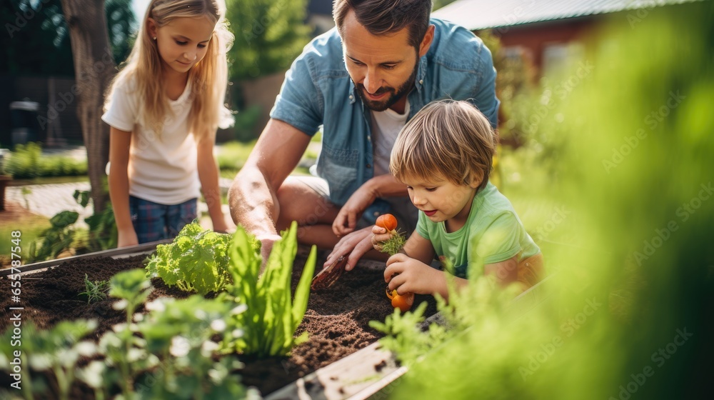 custom made wallpaper toronto digitalFamily Gardening in Backyard Vegetable Garden