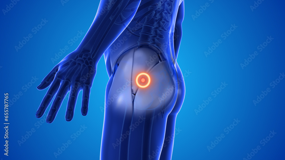 Hip acupressure point for relieve hip pain	
 - obrazy, fototapety, plakaty 