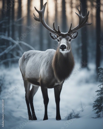 Deer in the winter