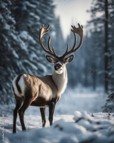 Deer in the winter