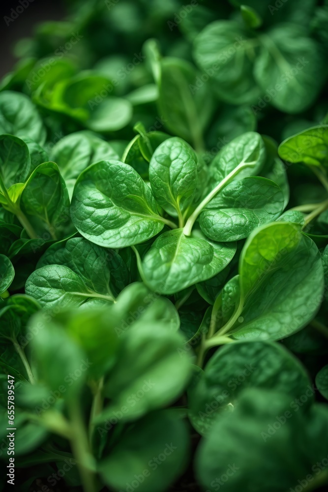 Lush green leaves up close Lush green leaves up close