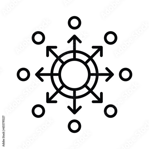 Visually perfect vector of decentralized system, isolated on white background