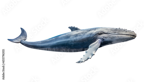 whale isolated on transparent background cutout