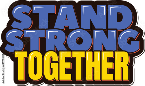 Striking lettering vector design representing the strength found in unity and standing together against violence, ideal for International Day for the Elimination of Violence against Women awareness in