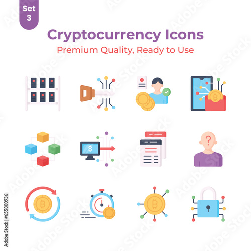 Get you hold on this beautiful and amazing cryptocurrency vectors set, ready for premium download