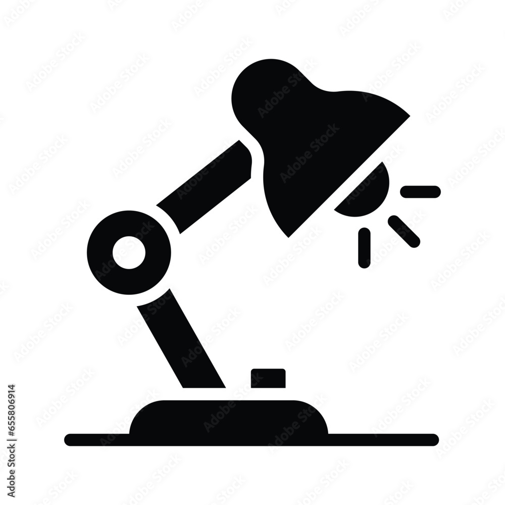 Well designed icon of table lamp, customizable vector Well designed icon of table lamp, customizable vector