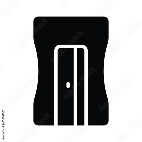 Pencil sharpener vector design, well designed icon of pencil grinder