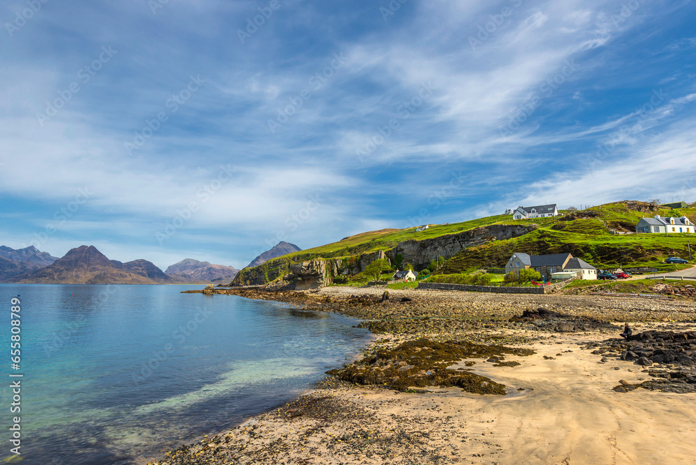 Obraz premium island of skye, lake Coruisk landscape, scotland, uk