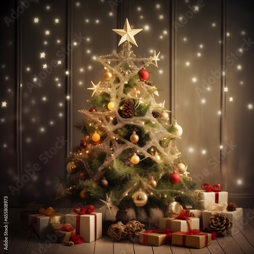 christmas tree and gifts