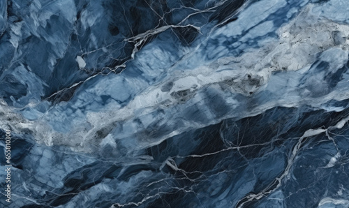 Closeup of Black and Dark Blue Marble Abstract Background with Elegant Marble nature Stone pattern texture. © Sascha