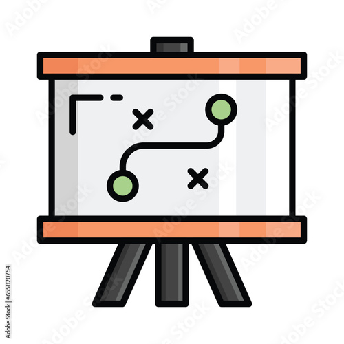 Trendy vector icon of strategic planning, tactical plan