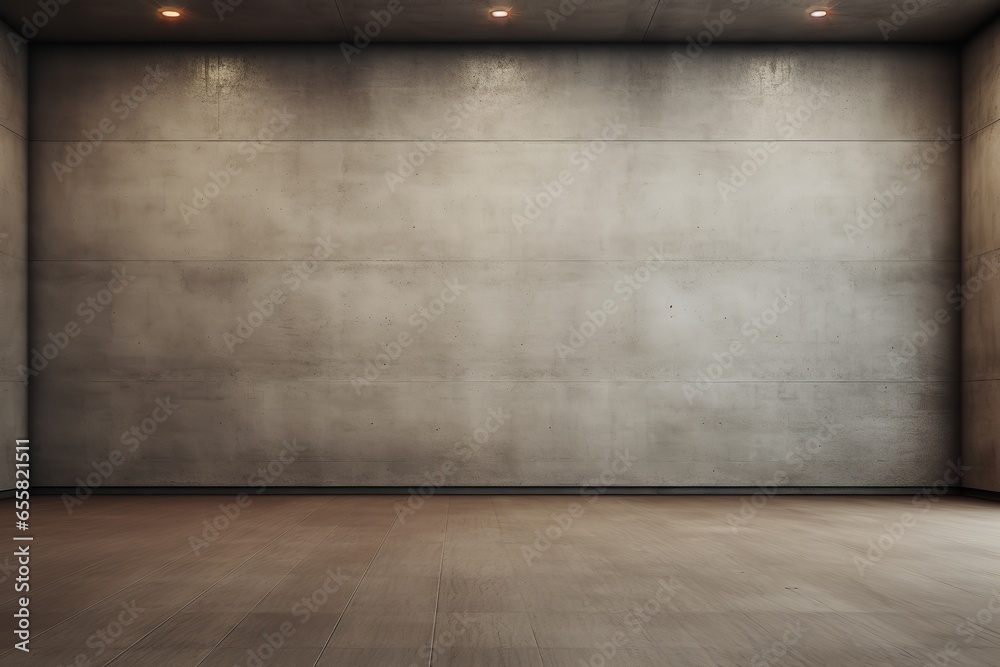 Empty room interior background, concrete wall and wooden paneling. Empty room interior background, concrete wall and wooden paneling.