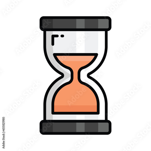 Vector icon of hourglass in trendy style