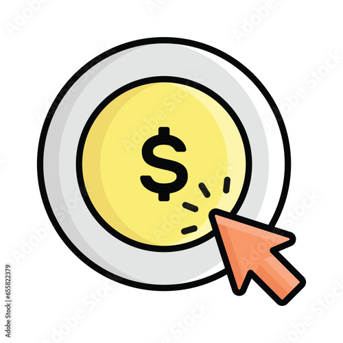 Pay per click vector icon in trendy style