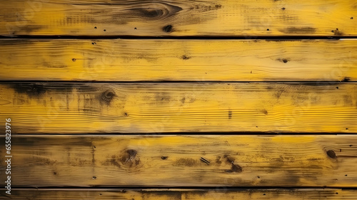 Wallpaper Mural Old wooden planks, yellow background. Grunge, for interior or exterior design with copy space for text or image, banner background. Torontodigital.ca