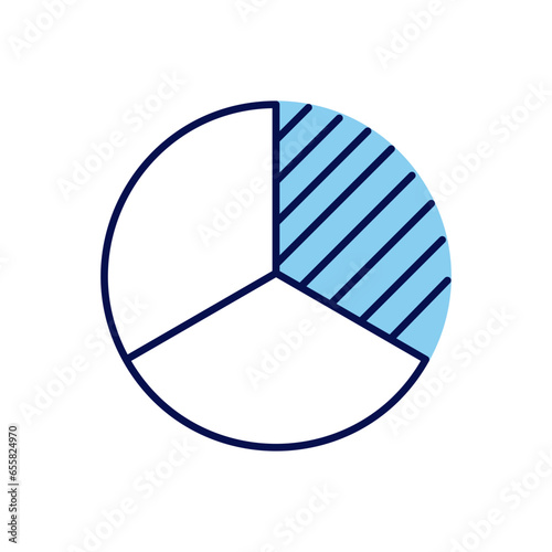 Pie Chart related vector icon. Isolated on white background. Vector