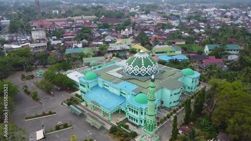 The Riyadhusshalihin grand mosque is located in the city of Barabai which is known as the city of Apam in Hulu sungai tengah district photo