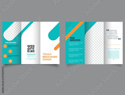 Creative editable trifold brochure template.