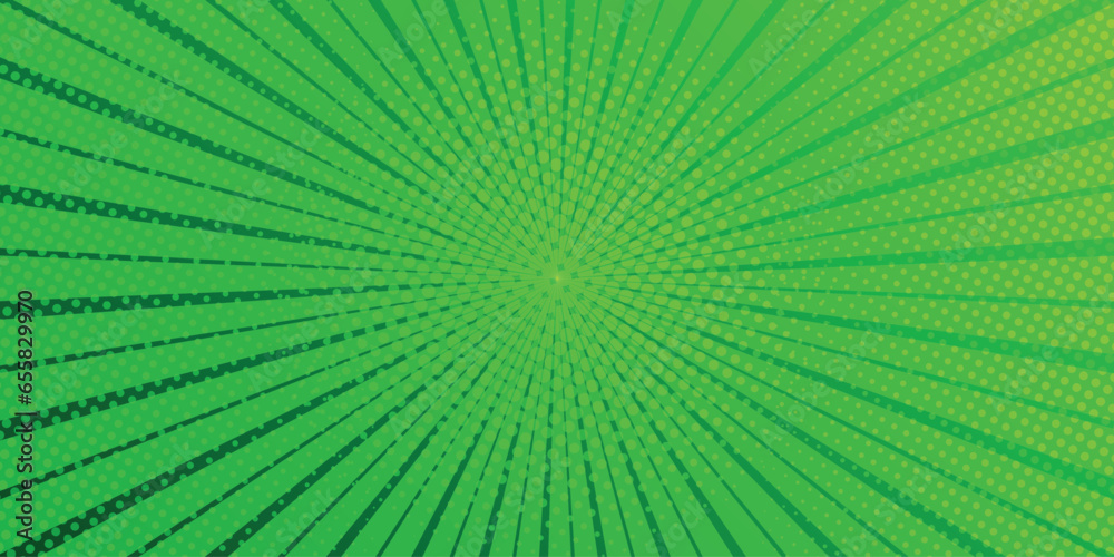 Obraz premium Comic book zoom sunburst background with halftone effect