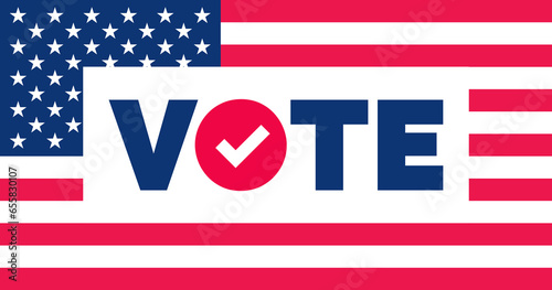 Presidential election 2024 background design template with USA flag. Vote in USA flag banner design. Election voting poster. president voting 2024. Political election 2024 campaign background.