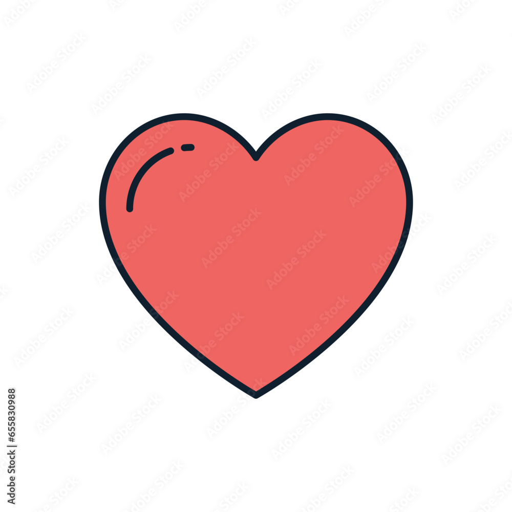 Heart Related Vector Line Icon. Isolated on White Background. Editable Stroke. Heart Related Vector Line Icon. Isolated on White Background. Editable Stroke.