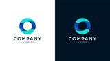 Letter O logo design for various types of businesses and company. colorful, modern, geometric, luxury letter o logo set