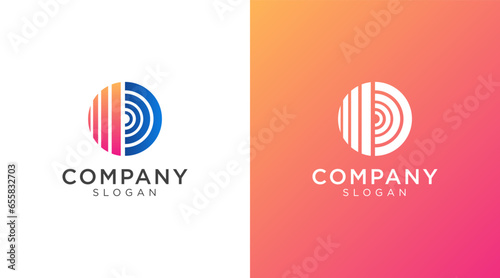 Letter O logo design for various types of businesses and company. colorful, modern, geometric, luxury letter o logo set