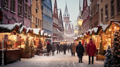 Christmas market and Christmas Decoration in beautiful old town
