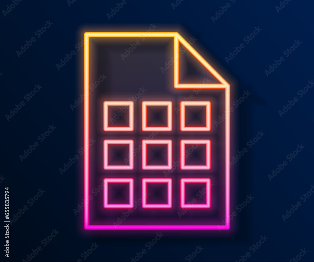 Glowing neon line Lottery ticket icon isolated on black background. Bingo, lotto, cash prizes. Financial success, prosperity, victory, winnings luck. Vector Glowing neon line Lottery ticket icon isolated on black background. Bingo, lotto, cash prizes. Financial success, prosperity, victory, winnings luck. Vector