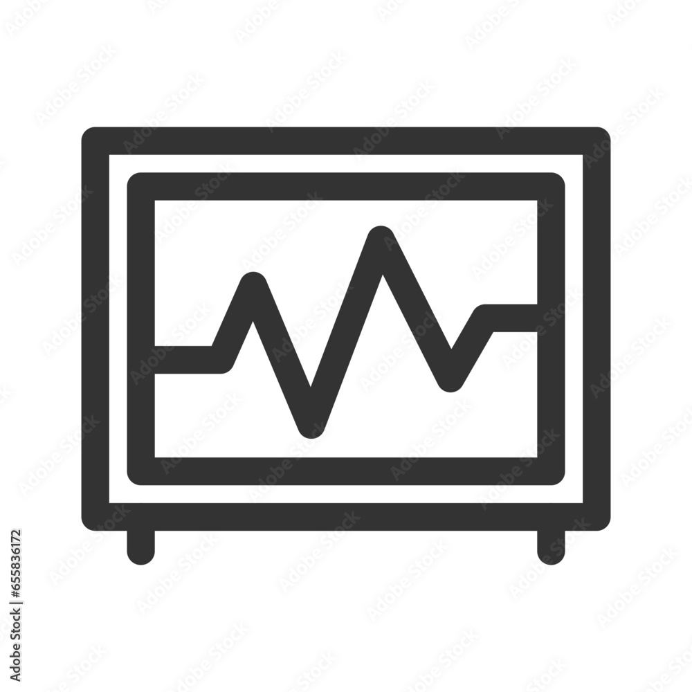 heart beat graph line icon vector heart beat graph line icon vector
