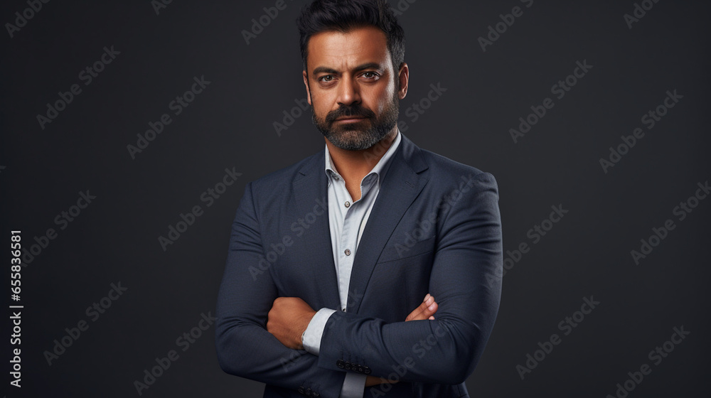 portrait of a businessman with arms folded portrait of a businessman with arms folded