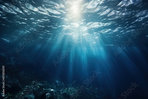 An underwater image with lays of light breaking through. Great for stories about the ocean, travel, adventure, snorkeling, scuba diving, underwater exploration, conservation and more. © DW