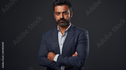 portrait of a businessman with arms folded