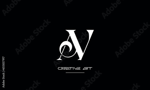 AV, VA, A, V abstract letters logo monogram