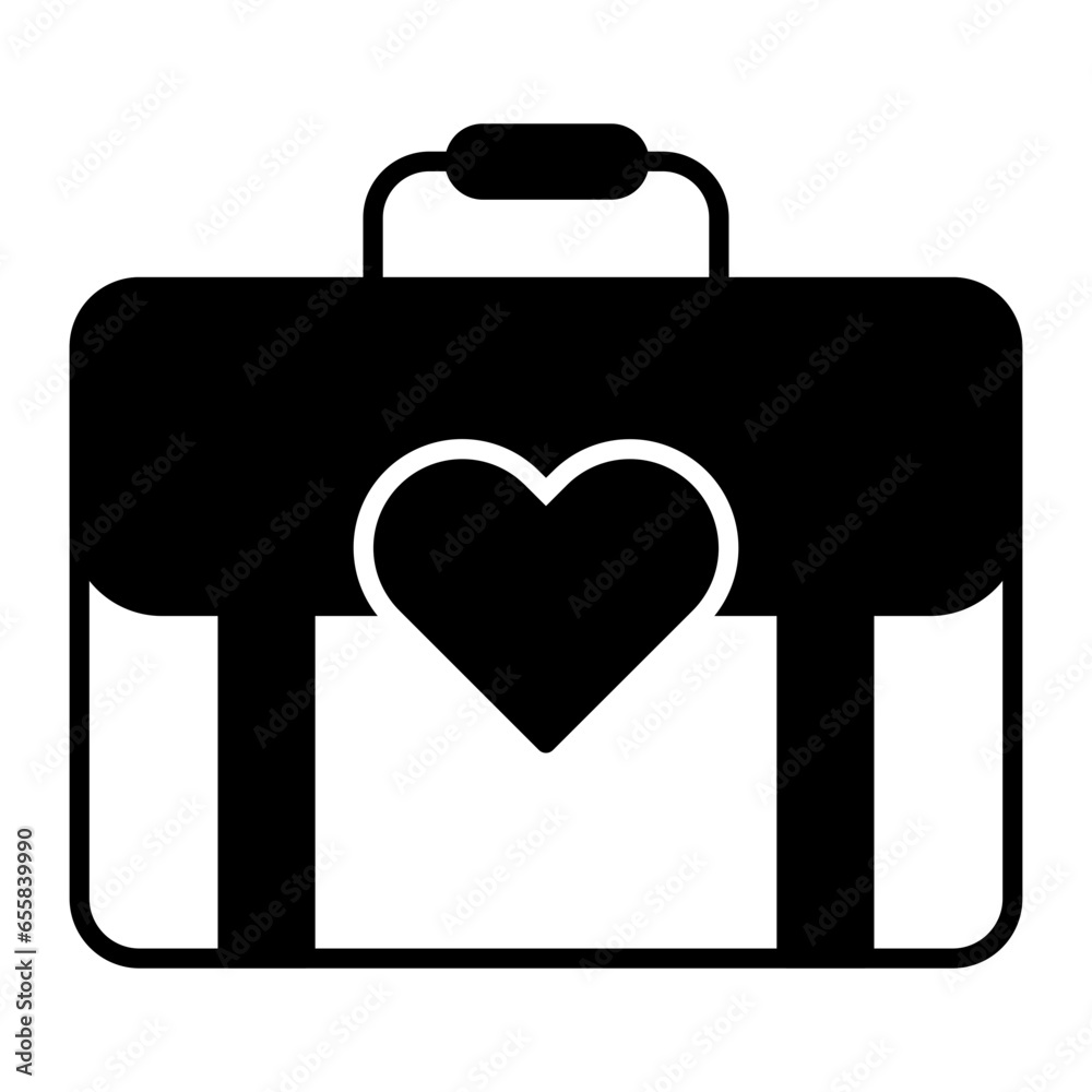 Lugage Glyph Icon Lugage Glyph Icon