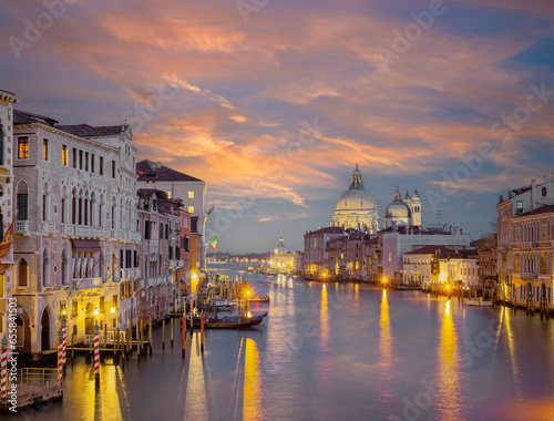 Canale Grande Venedig beleuchtet Abendrot © Blickfang