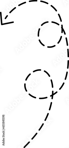 Line Curly Arrow
