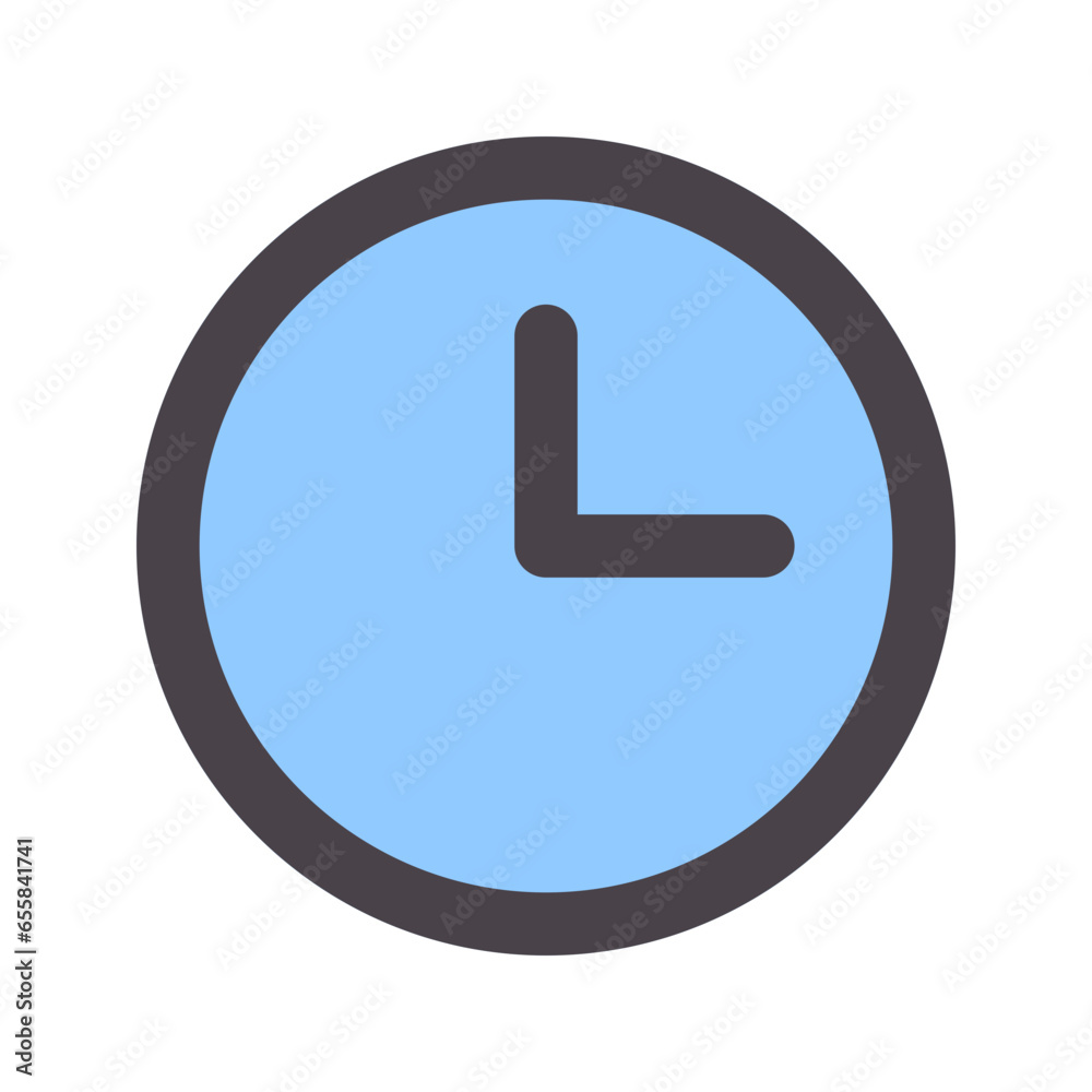 clock flat line icon clock flat line icon