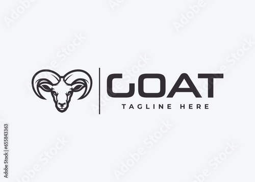 goat logo vector icon illustration