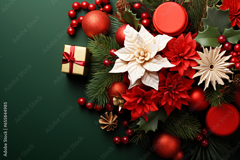 christmas wreath with red ribbon background christmas wreath with red ribbon background