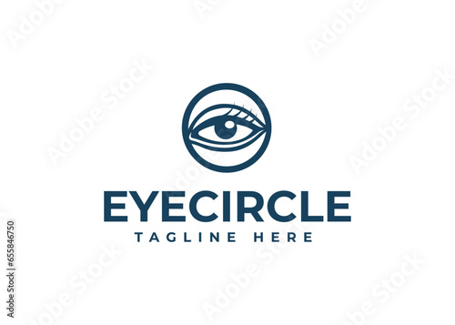 eye logo vector icon illustration