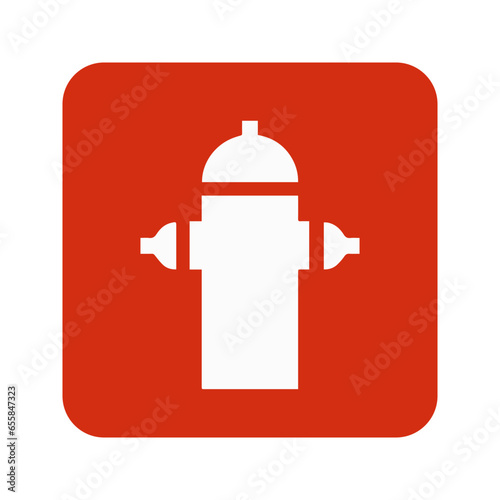 Fire extinguishing vector editable icon, water tap