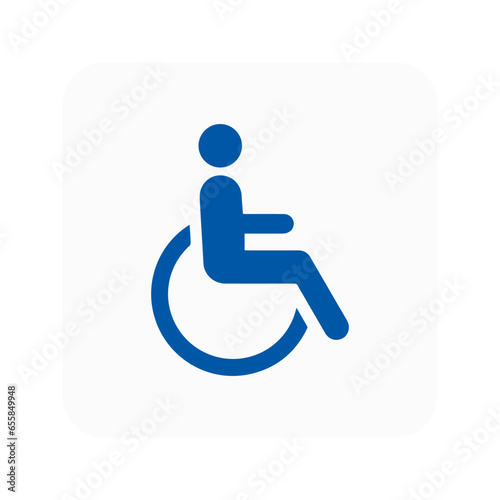 Disabled person exit. Room for disabled persons. Fire exit with special aid
